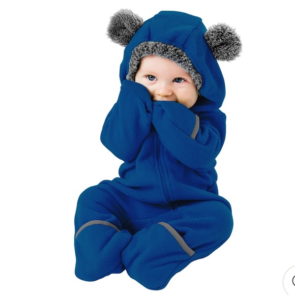 NEW Cuddle Club Bear Fleece Bunting 5T - Picture 1 of 16